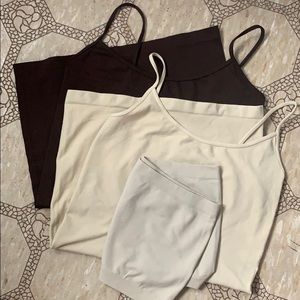 3/$30 Nude & brown basics bandeau & camisole OS
